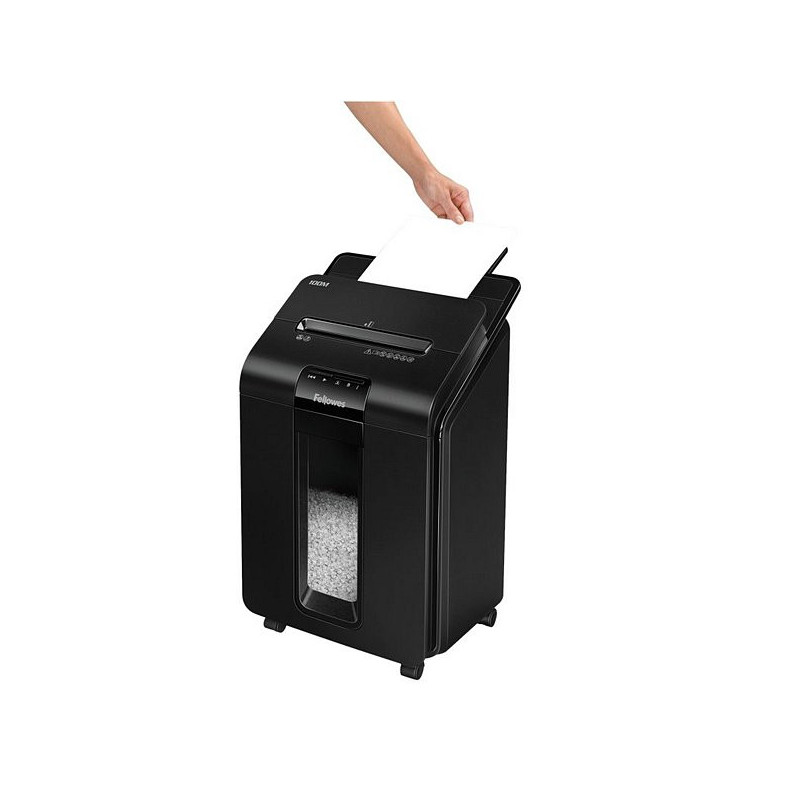 Micro-Cut Paper Shredder Fellowes AutoMax100M Black