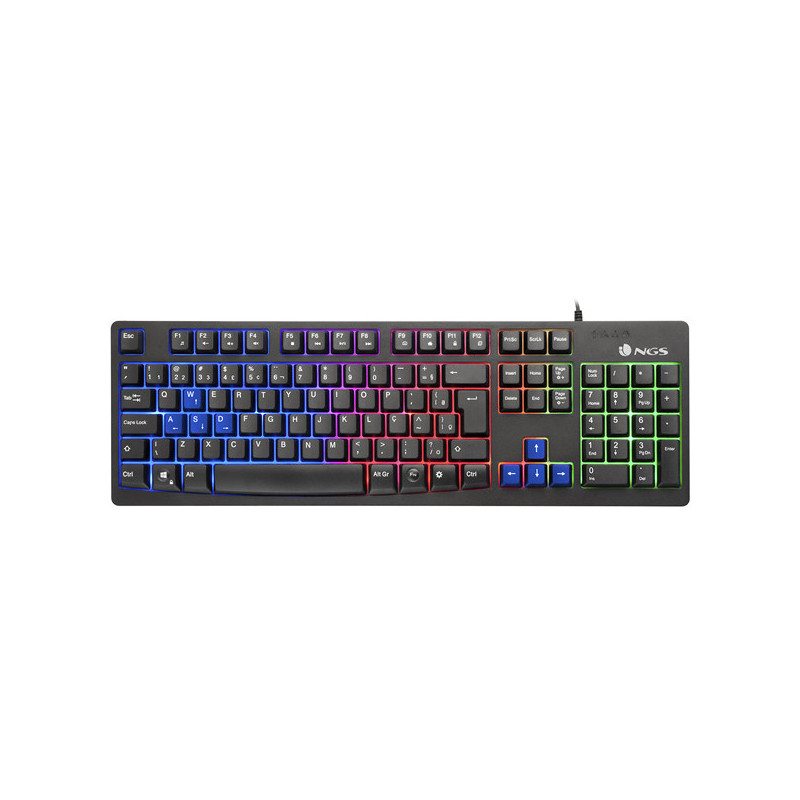 Gaming Keyboard NGS GKX-300 PLUG&PLAY USB LED Multicolor Black
