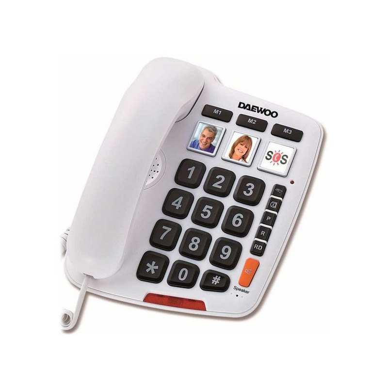 Landline for the Elderly Daewoo DTC-760 LED White