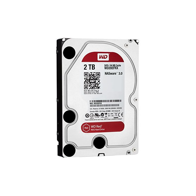 Hard Drive Western Digital Red WD20EFRX 3.5" 2 TB Sata III 5400 rpm Buffer 64 MB