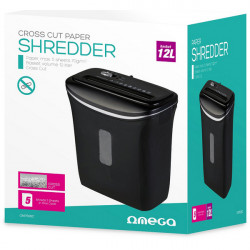 Paper Shredder Omega ONP506C 12 L 5 hojas Black